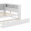Lit de jour double avec lit gigogne, tablette et port USB