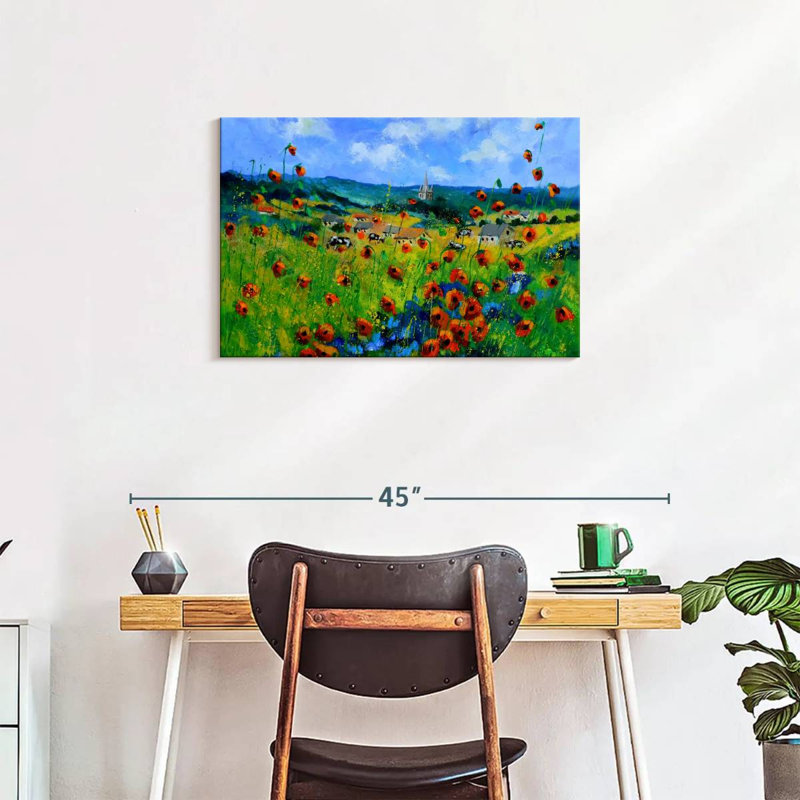 Alvord Poppies In Ieper, 20" H x 30" W