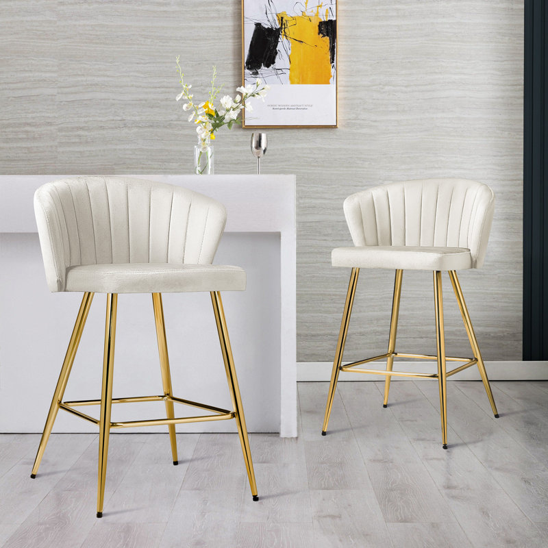 Tabouret de comptoir 25 po Mancenillier, Blanc