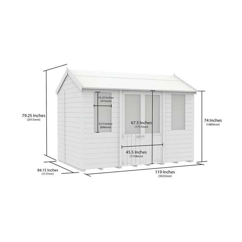 Apex Summer House, 7 Ft. W x 10 Ft. D