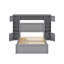 Grand lit avec armoire, tablette et lit gigogne