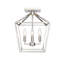 Plafonnier semi-encastré 4 lumières nickel satiné-1606109874