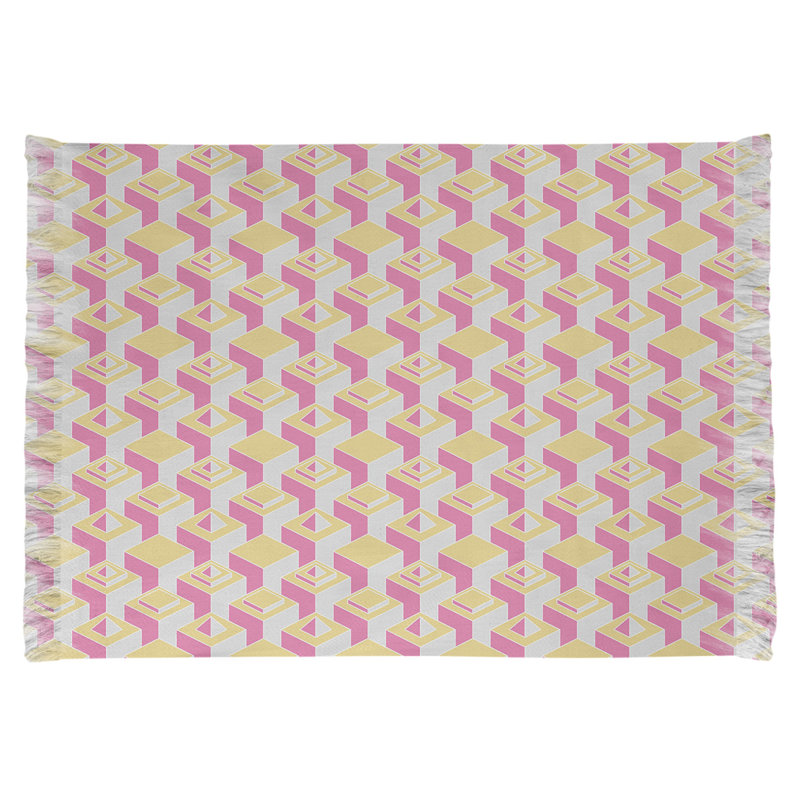 Tapis jaune/rose skyscrapers, Non