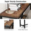 Table de bar industrielle extra longue 70,9 po avec repose-pieds en métal