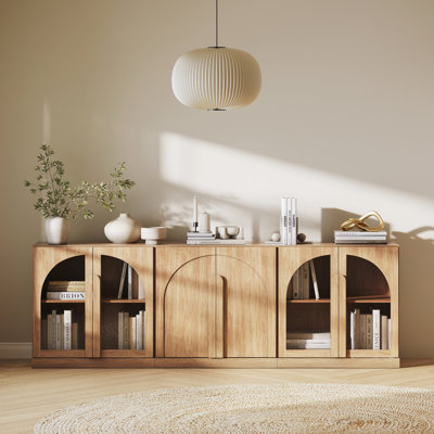 Modular Cabinet 3-Piece Sideboard with Shelves, Camel