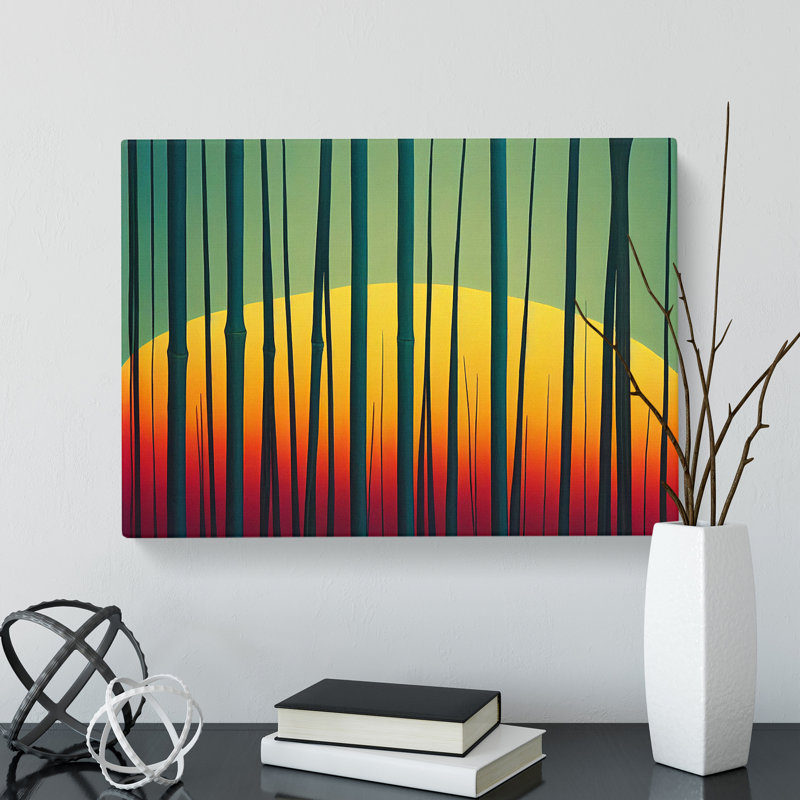 Ultimate Abstract Bamboo Forest - Wrapped Canvas, 35cm H x 50cm W x 3cm D