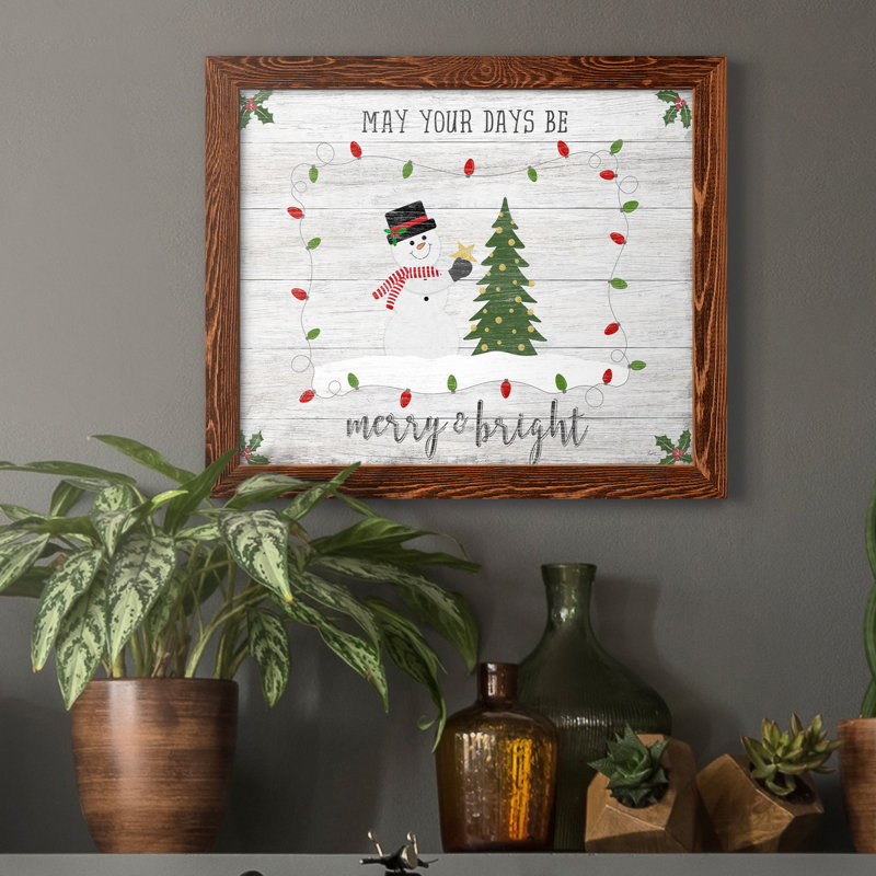 «Merry and Bright», reproduction d'art sur toile, H 24 po x l 18 po x P 1,5 po, Érable