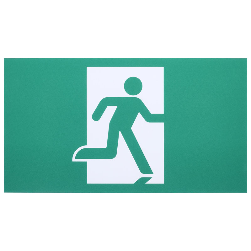 Running Man Green Combo Exit Sign/Emergency Light - 120/347V - 2HR Backup - Single/Dual Face - Universal Mounting - Wet Location - Low Temperature - Remote-Capable