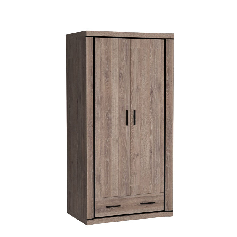 Bedroom Wardrobe Dallas D-20, Truffle Oak, No shelves