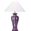 Lampe de table en céramique de 35 pouces de hauteur, design courbé, finition rouge bourgogne, abat-jour en lin