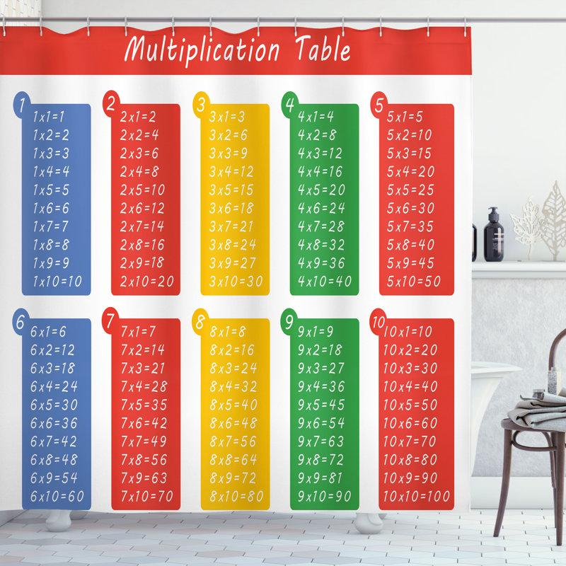 Shower Curtain with Hooks Included, 70"H x 69"W