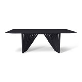 Modern Brazilian Laguna Glass Top Dining Table