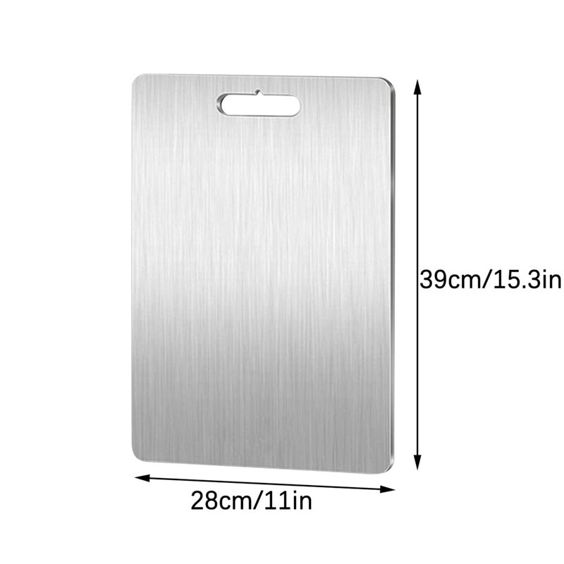 Planche à découper - Planche à découper en acier inoxydable pour cuisine 304 Planche à découper de qualité alimentaire pour viande, légumes, légumes
