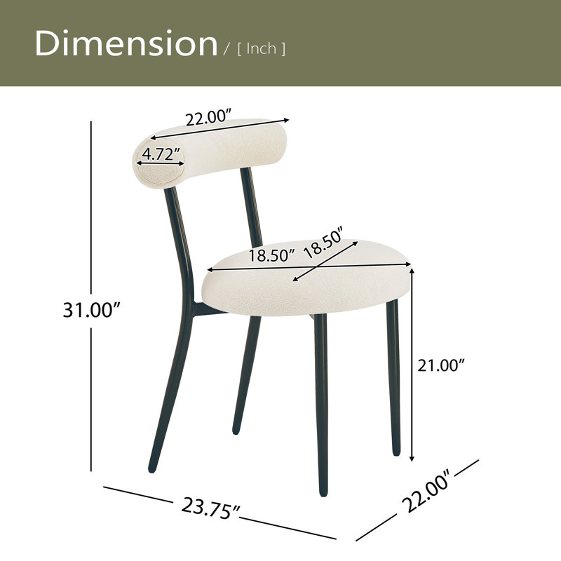 Chaise de salle à manger (ensemble de 2), Blanc