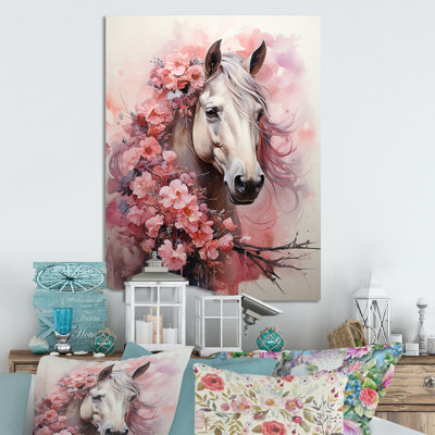 Blooms Rosy Fairytale Horse II - Horse Animal Wall Decor