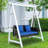 2 - Person Wicker Hanging Porch Swing and Cushions-75185815