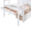 Lit superposé simple au-dessus de simple avec escalier de rangement, glissière et tiroirs, bureau avec tiroirs et tablettes-1103347165