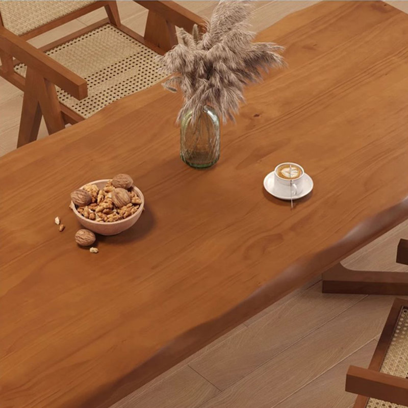 Table de salle à manger rectangulaire en bois massif, H 29,53 po x L 70,87 po x l 31,5 po