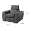 Chaise moderne et contemporaine de 45 po Samat - Chaise, repose-pieds coulissant intégré pour une détente instantanée, appui-tête réglable sur mesure-337462766