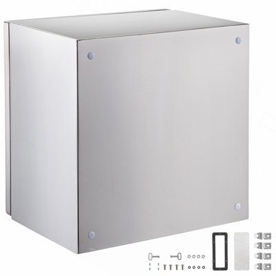Boîtier en acier inoxydable NEMA, boîte électrique en acier 12 x 12 x 8 po NEMA 4X, boîte de jonction électrique extérieure / intérieure étanche à l'eau et à la poussière IP66, avec plaque de montage