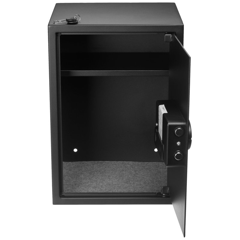 Black Steel Electronic Keypad Lock Safe, 1.8 Cubic Feet