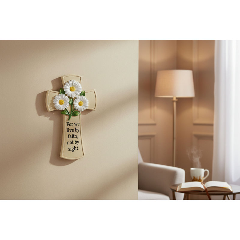 Floral Faith Cross Daisy