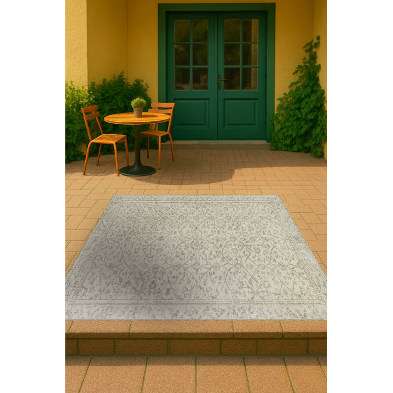 Tapis beige tissé traditionnel Mosso, 3'11" x 5'11"