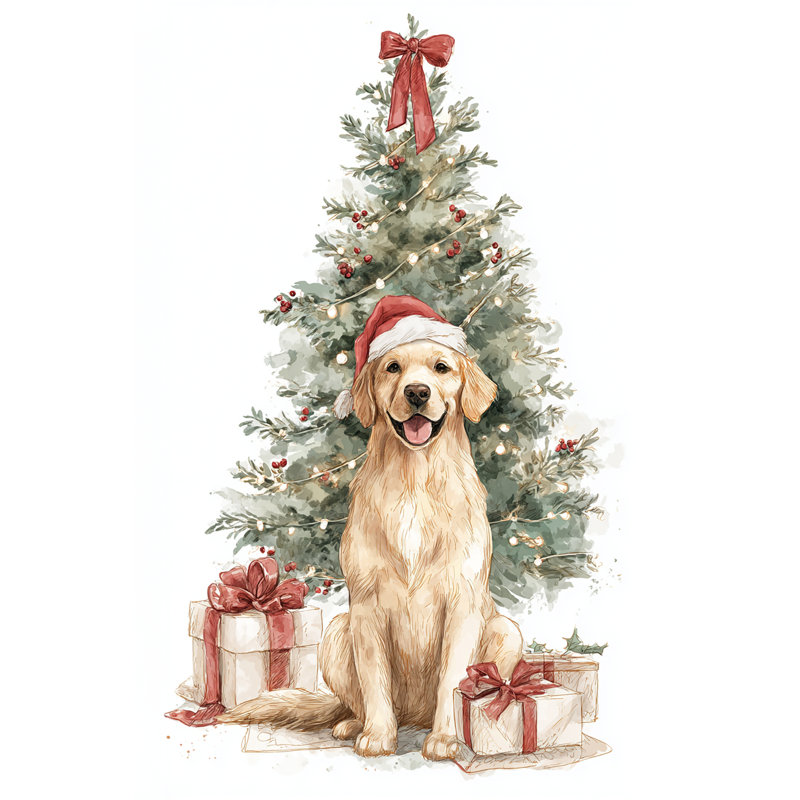 Art mural sur toile Golden Retriever, 12 po x 16 po