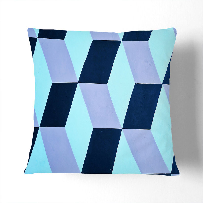 State Harlequin Square Throw Cushion, White, 40cm H x 40cm W x 15cm D