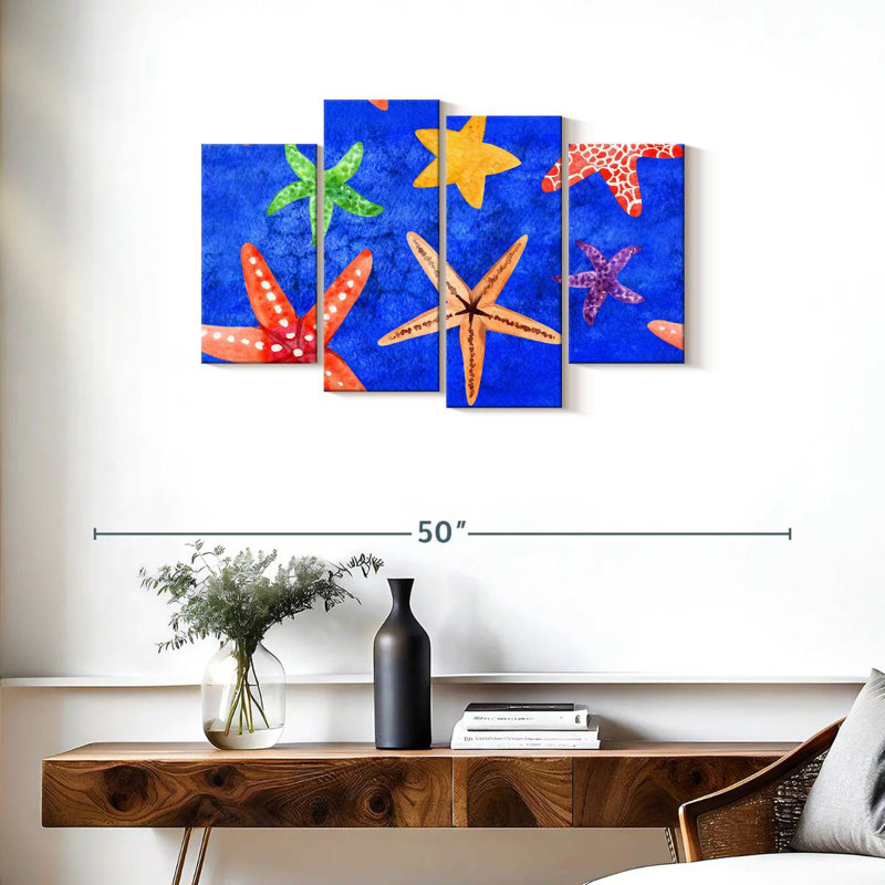 Brampt Underwater Starfish Pattern, 22" H x 36" W
