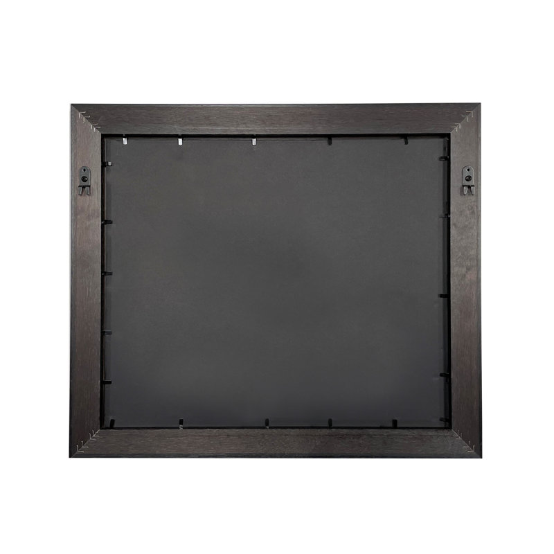 Bethea Brown Wood Beveled Picture Frame with Mat