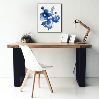 Epic Graffiti 'Independent Blooms Blue 4 V2'  by Shirley Novak Canvas Wall Art