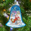 Holiday Splendor Santa Sleigh Bell Holiday Shaped Ornament-123185515