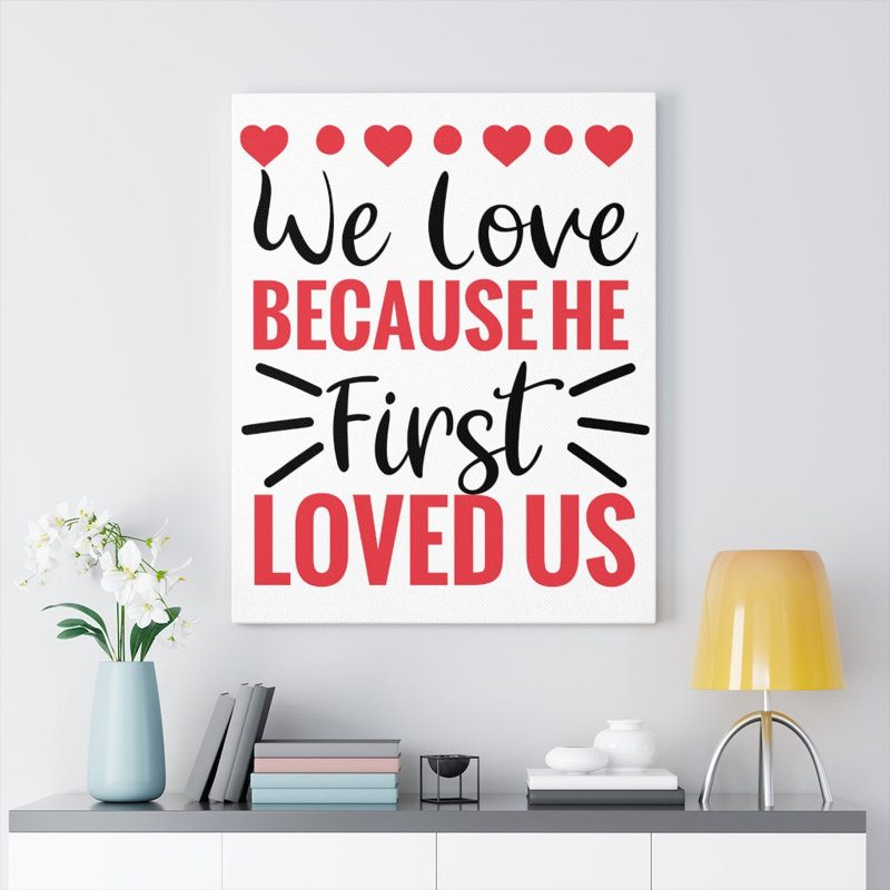First Loved Us - Wrapped Canvas Print, 36cm H x 28cm W