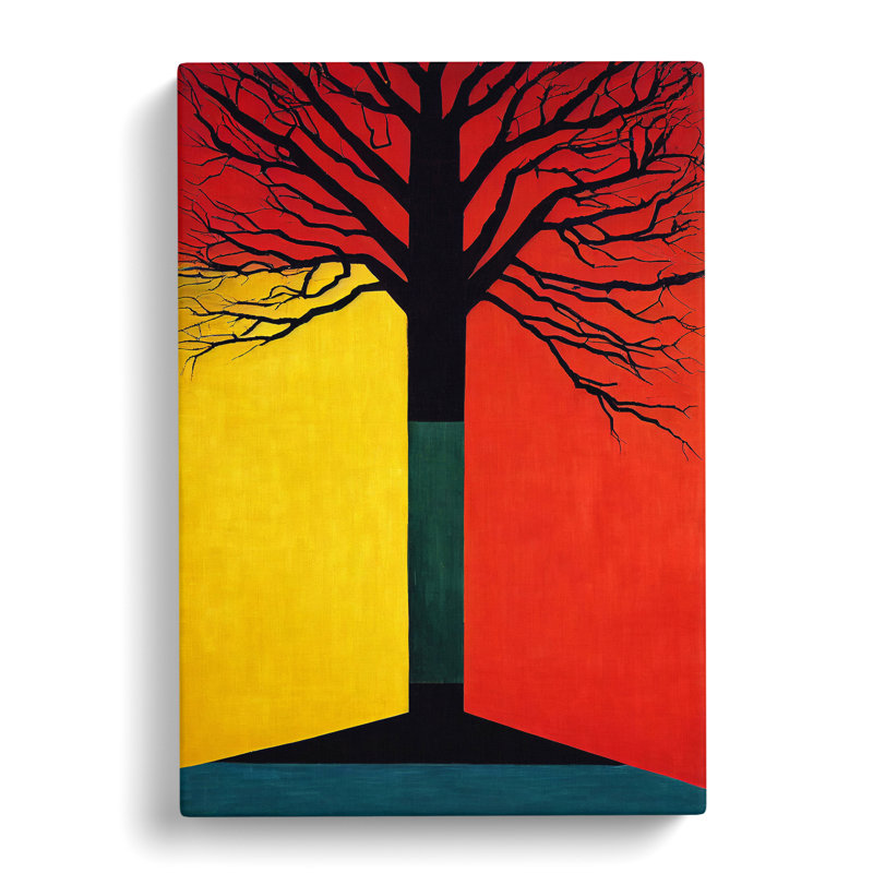 Abstract Tree Painting No.1 - Wrapped Canvas Print, 50cm H x 35cm W x 3cm D