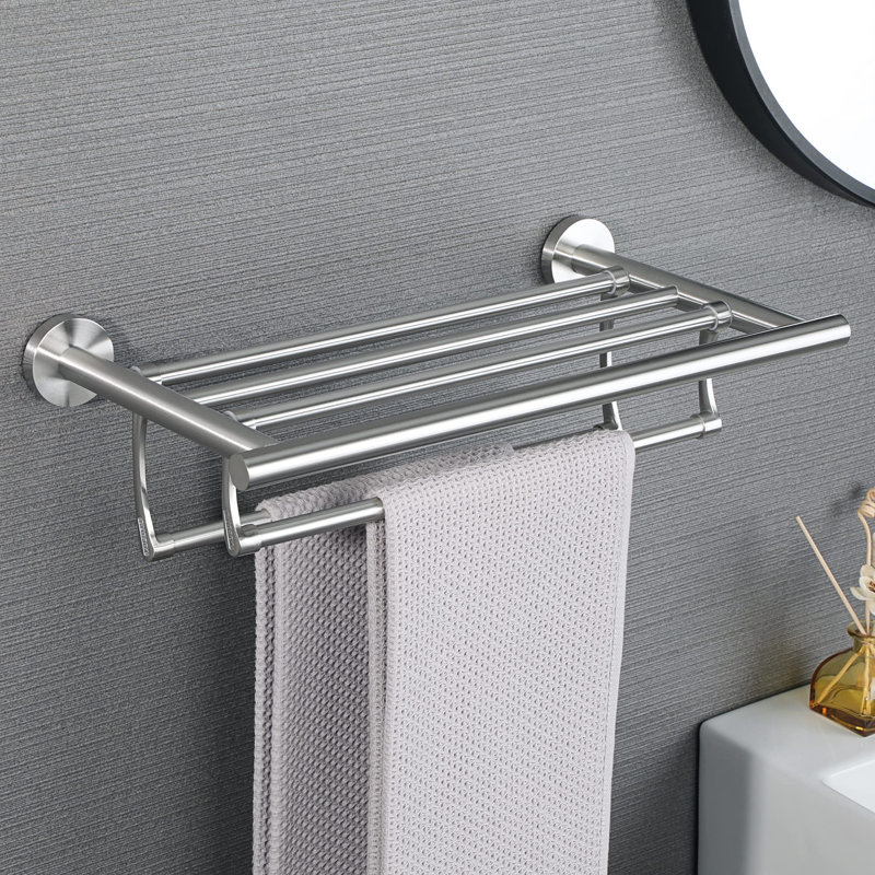 Cia 40cm 2 Wall Towel Bar, Silver 
