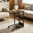 Versatile C-Shaped Adjustable Height Side Table with Smooth-Rolling Casters for Multiple Uses and Enhanced Mobility