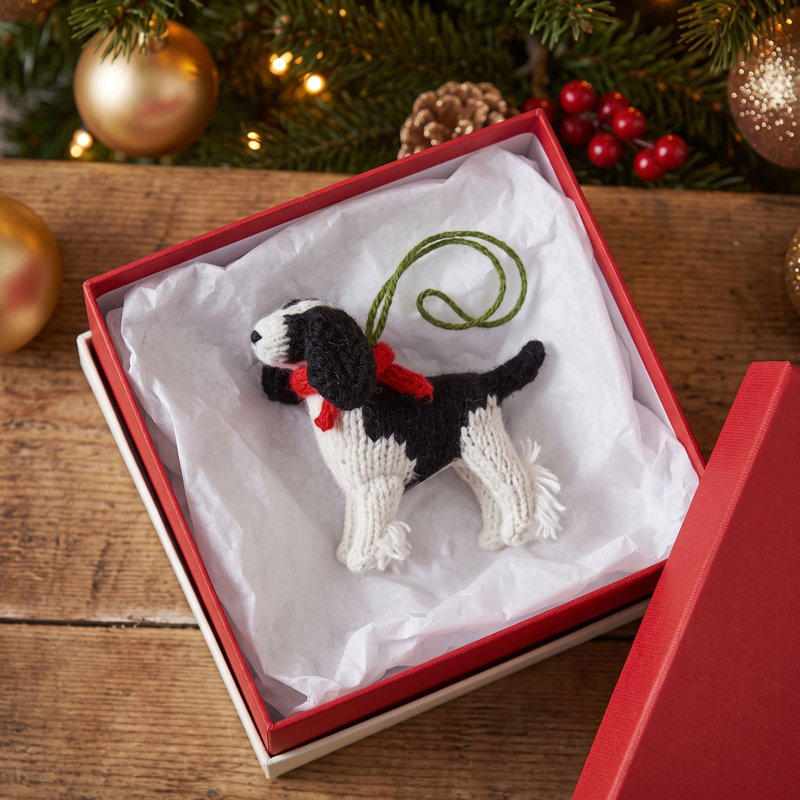 Arcadia Home Spaniel Hand-Knit Ornament