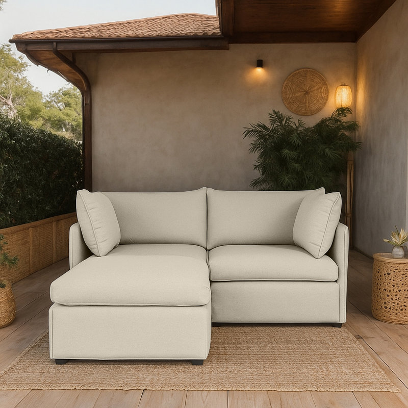  Causeuse 3 pièces avec coussin Milk