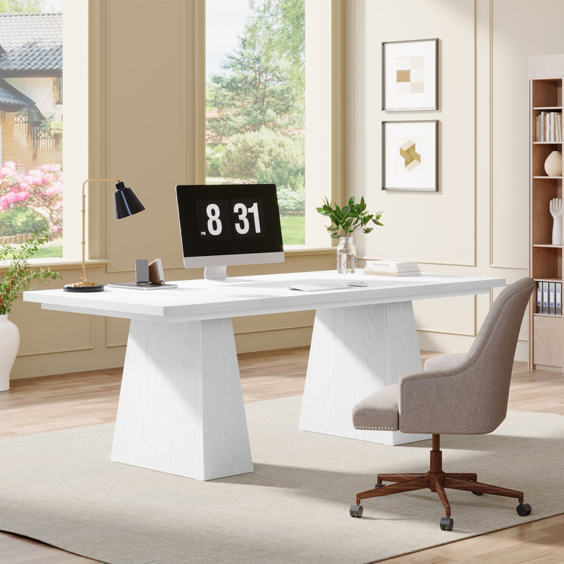 Jasine White Desk, White