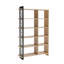 Élégante bibliothèque en pin atlantique de 47,2 x 57,1 x 9,8 pouces | 100% carton avec bords en métal, épaisseur 18 mm | Conception murale avec de nombreuses tablettes | Parfait pour le bureau personnel, le salon et le bureau