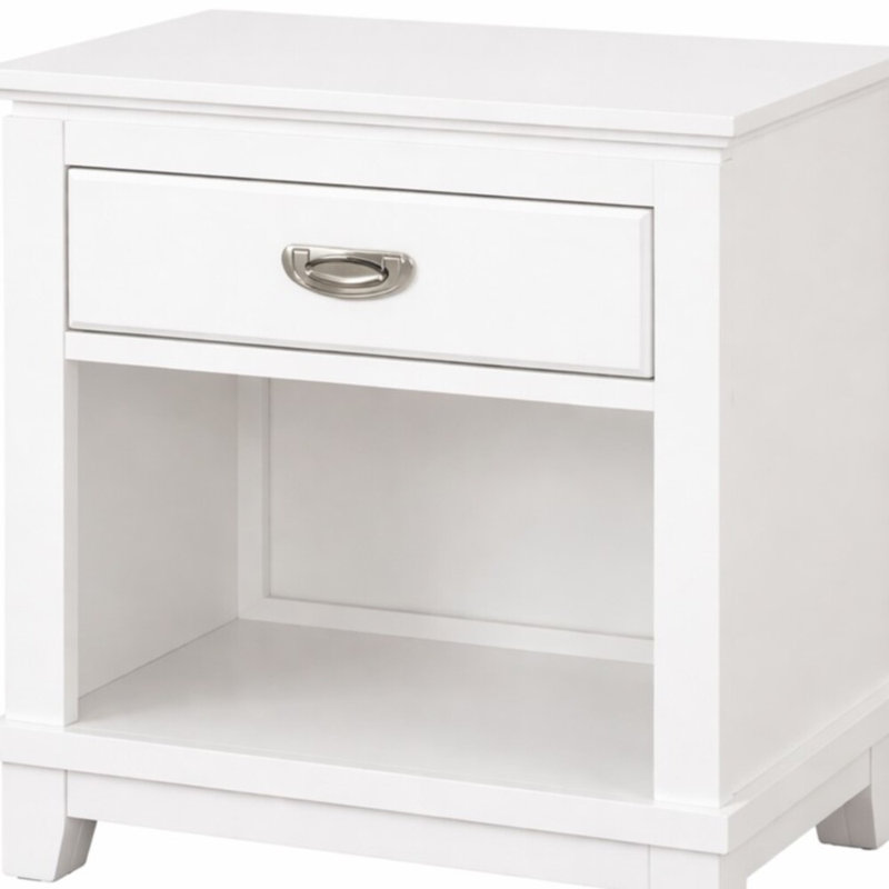 Colin 1 tiroir 22 po Colin W Table de chevet, Blanc