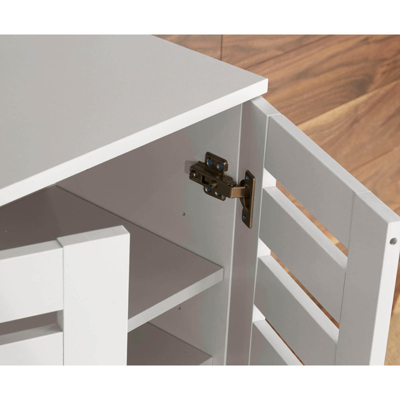 Oslo 10 Pair Shoe Storage Cabinet, White