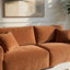 Canapé Becy avec 2 coussins, chenille orange brûlé, accoudoirs épais de 91 pouces-129099744