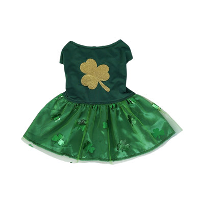 St Patricks Day Decorations St Patrick Day Dog and Cats Dress Green Mesh Skirt for Holiday Parties and Events Well for Holiday Photoshoots Suitable for Small Medium and Large Dogs