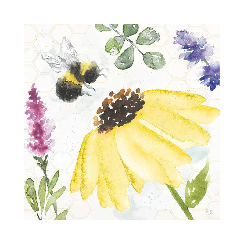 Bee Harmony III 1 Piece Painting on Canvas, 45.72 cm H x 45.72 cm W x 1.91 cm D, Wrapped Canvas
