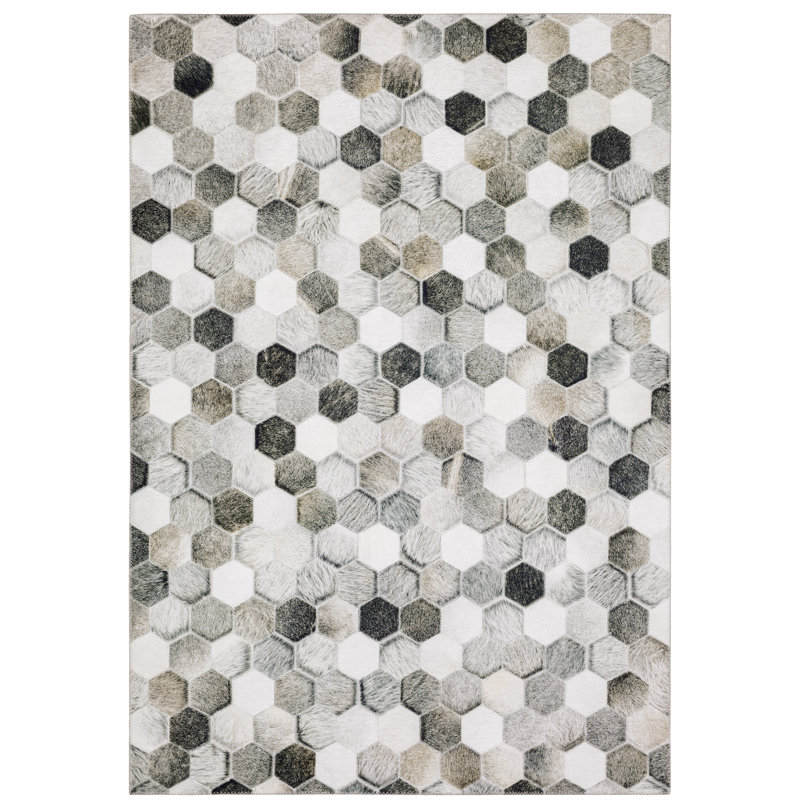 Amoni Geometric Indoor Rug, Rectangle 8'9" x 12'