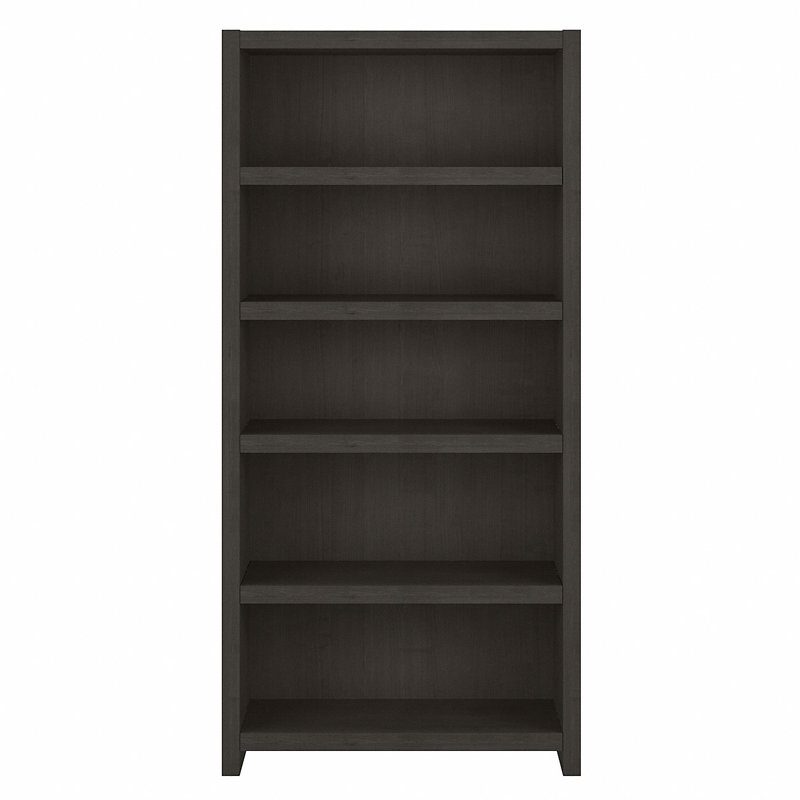 Echo 66" H x 32" W Standard Bookcase, Charcoal Maple
