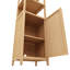 Armoire de rangement mince et haute avec porte à volet et tablettes à 3 niveaux