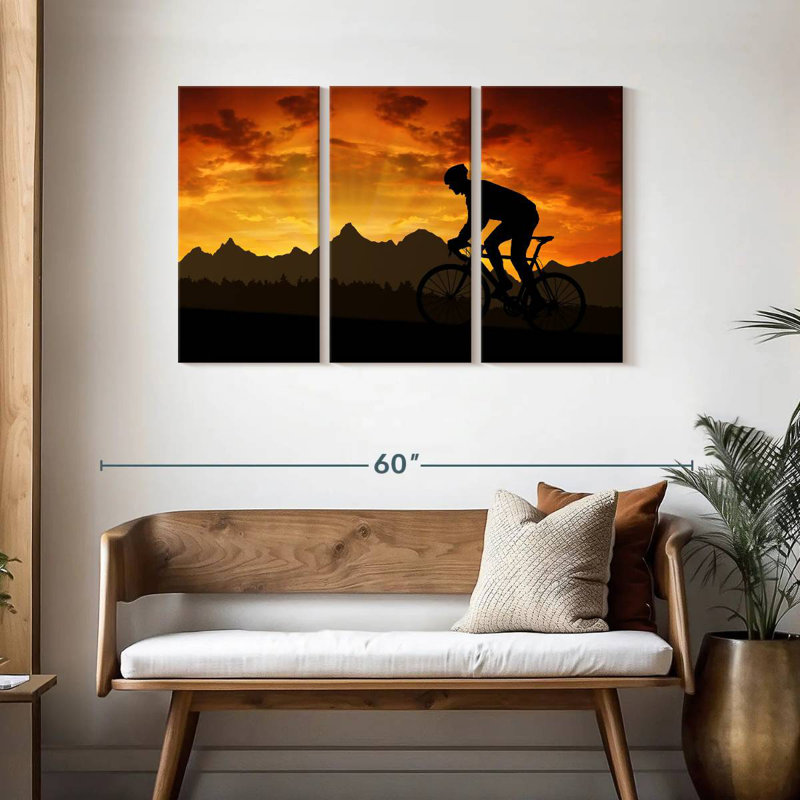 Senne Sunset Cycling, 28" H x 45" W